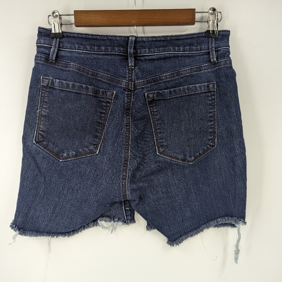 LOFT Curvy High Waist Cut Off Denim Jean Shorts - Picture 4 of 8